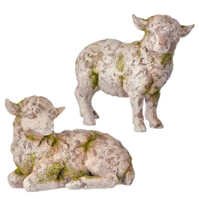 8.5" Resin Mossed Sheep 