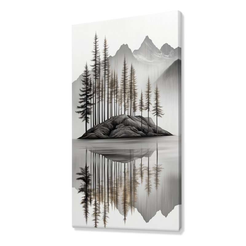 «Gray White Amatury VI», reproduction d'art sur toile encadrée, Peaceful Large, H 32 po x l 16 po, Toile tendue