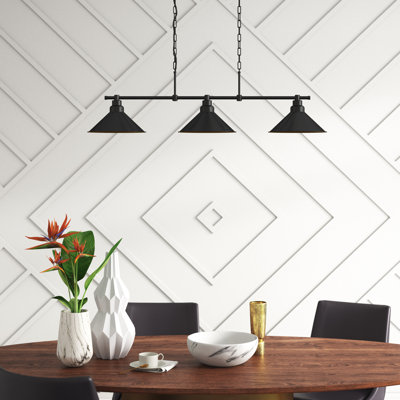 Luminaire suspendu conique à 3 lumières pour îlot de cuisine Express