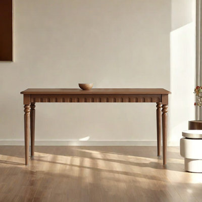Table de salle à manger en bois massif de style français rétro
