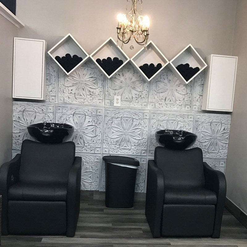 Milan 2' x 2' Old Black White PVC Ceiling Tile Set