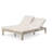 Double Chaise Lounge With Adjustable Backrest And High-Density Cushions-124942525