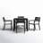 Eartha 4 - Person Patio Dining Set with Square Table , Cushions Included-1092166076-1093795626