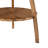 Farmhouse Wood Round End Table With Storage Shelf