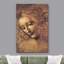 «Famous Artwork The Head of a Woman» par Leonardo Da Vinci, reproduction d'art sur toile tendue-74343517-56497651
