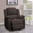 Madden Upholstered Glider Recliner in Brown