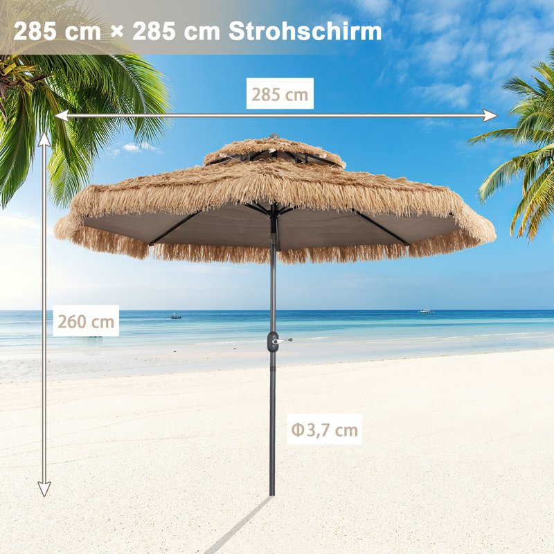 Twila 285cm Beach Umbrella Parasol