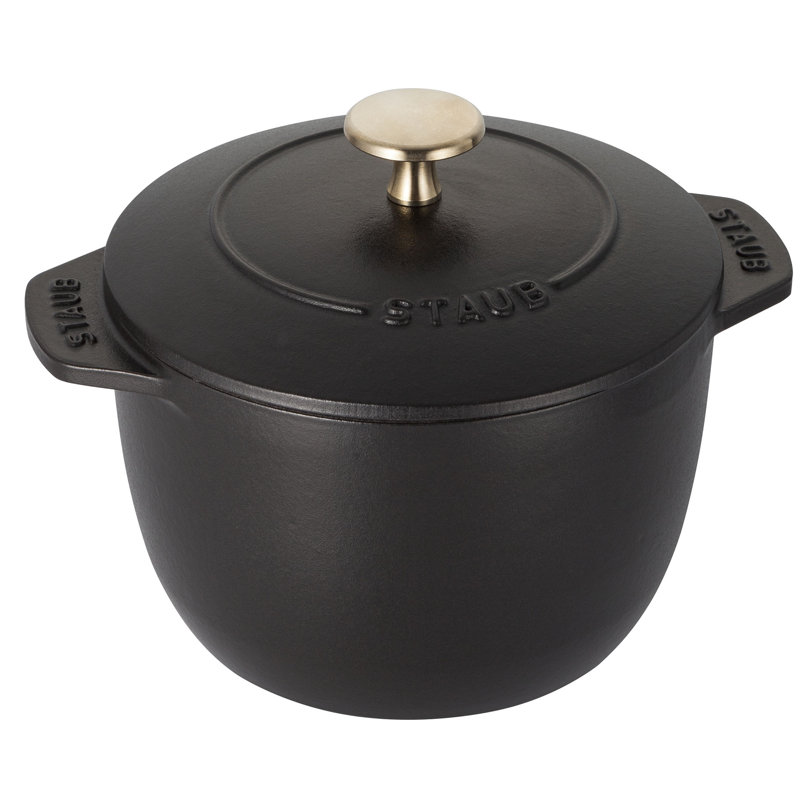 Staub Cast Iron Petite French Oven, Matte Black, 1.84 quarts