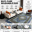 Serenity Large Area Rug With Non-Slip PVC Backing Oriental Style 200x300cm Carpet For Living Room, Bedroom, Lounge, Or Dining Room-126744121-126744106