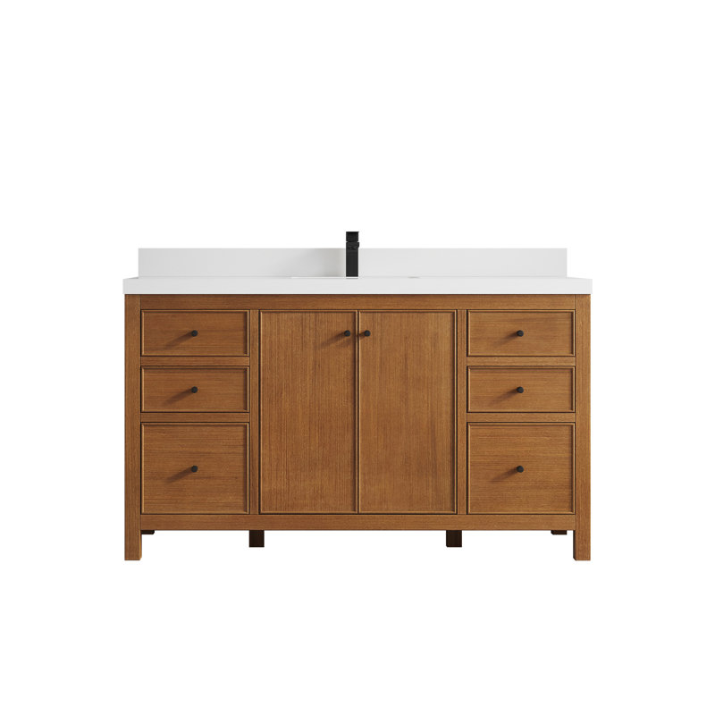 Meuble-lavabo simple 60 po avec plateau Tomke