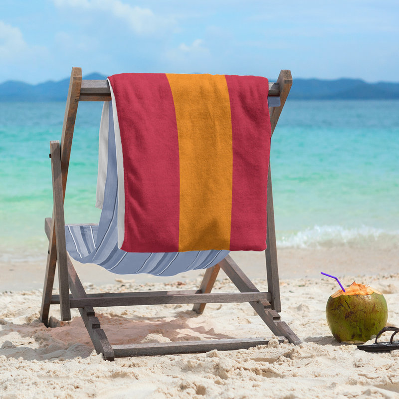 Beach Towel, Red/Yellow