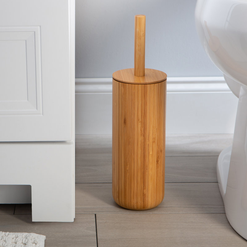 Brosse de toilette et support 14,37 po en brun