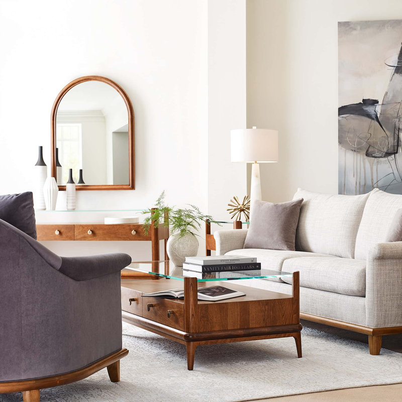 Martine Glass-Top Console Table