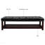 Banc rembourré avec base en bois