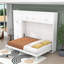 Grand lit escamotable avec armoires et tablettes-744427619