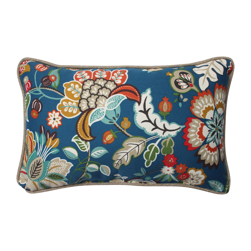 Coussin lombaire intérieur / extérieur Telfair Peacock, H 11,5 po x l 18,5 po