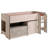 Laureole Twin Loft Bed with Build-In Desk with Built-In Ladder and with Built-In Stairs