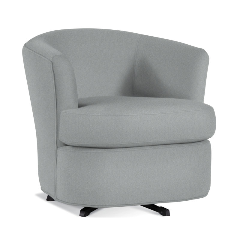 Barrel Chair, Light Blue Performance Fabric; 0851-55