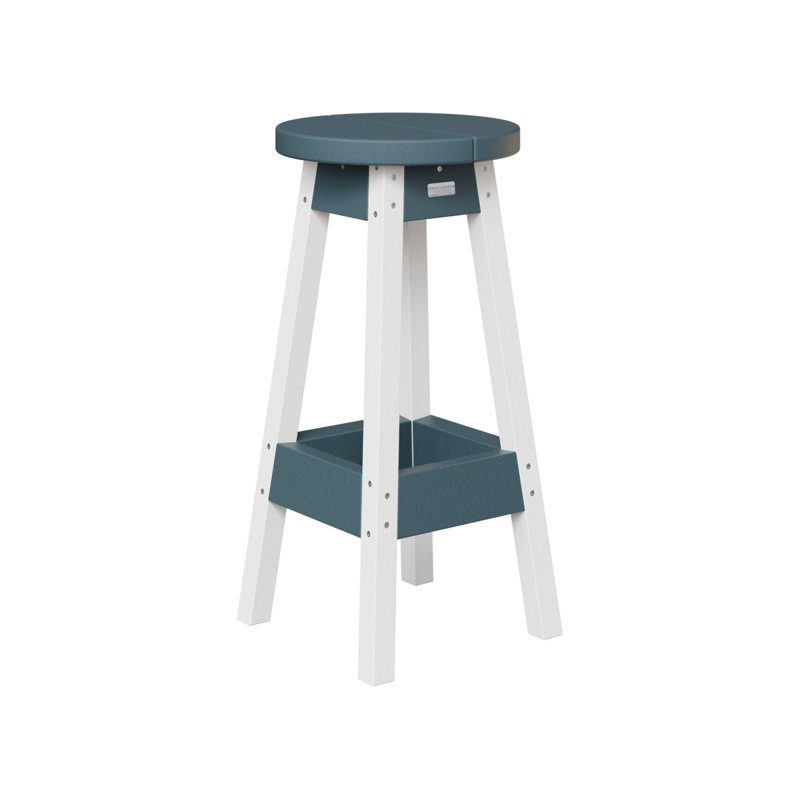 Tabouret de bar d'extérieur Berlin Gardens, Blanc / Gris ardoise