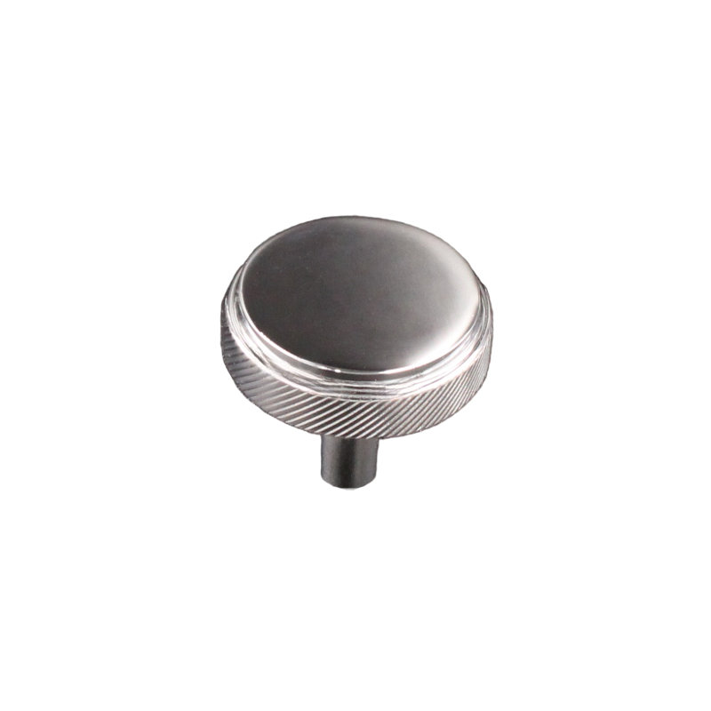 Poignée ronde Monte Carlo 1 1/2 po de diamètre, Chrome poli