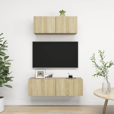 TV Cabinet Set Engineered Wood