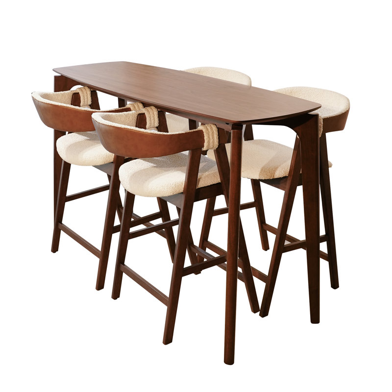 Ensemble 5 pièces table de bar et 4 chaises Lablanc