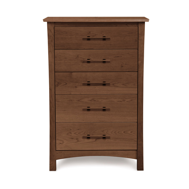 Monterey 5 - Drawer Solid Wood Dresser, Saddle Cherry