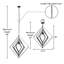 Luminaire suspendu carré industriel 27,5 po L