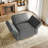 Upholstered Accent Armchair With Storage-879807867
