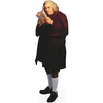 Samuel Johnson Critic of English Literature Cardboard Standup