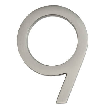 Ecco E4N Transitional House Number, Brass, One size