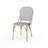 Outdoor PE Rattan And Aluminum Armless French Bistro Chairs, Set Of 2, Gray And Bamboo Finish,  For Patio Relaxation-1857460700