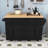 Wooden Kitchen Island with Storage Drawers, Shelves, Charging Station and Drop Leaf-1364147360