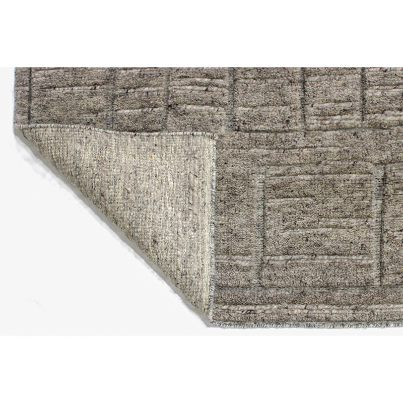 Handmade Wool Area Rug, Rectangle 6' x 9'