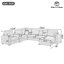 Grands canapés modulaires en forme de U avec rangement, chenille, style familial moderne