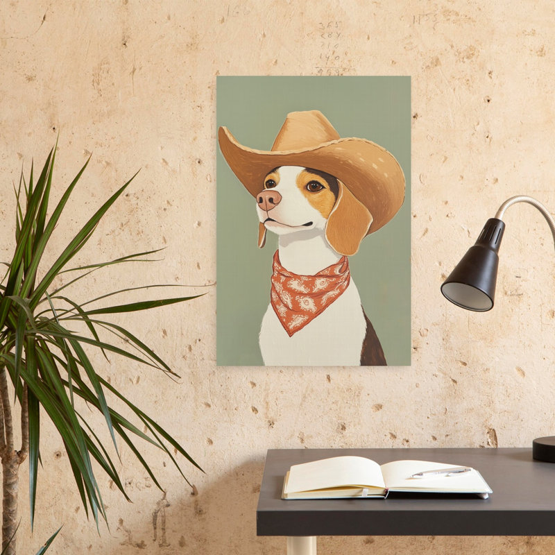 Art contemporain chien contemporain, H 24 po x l 16 po