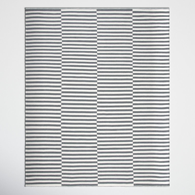 Ilona Cotton Striped Indoor Rug, Rectangle 6' x 9'