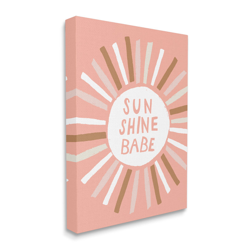 Rayons de soleil pastel Sun Shine Babe, Toile tendue, H 48 po x l 36 po