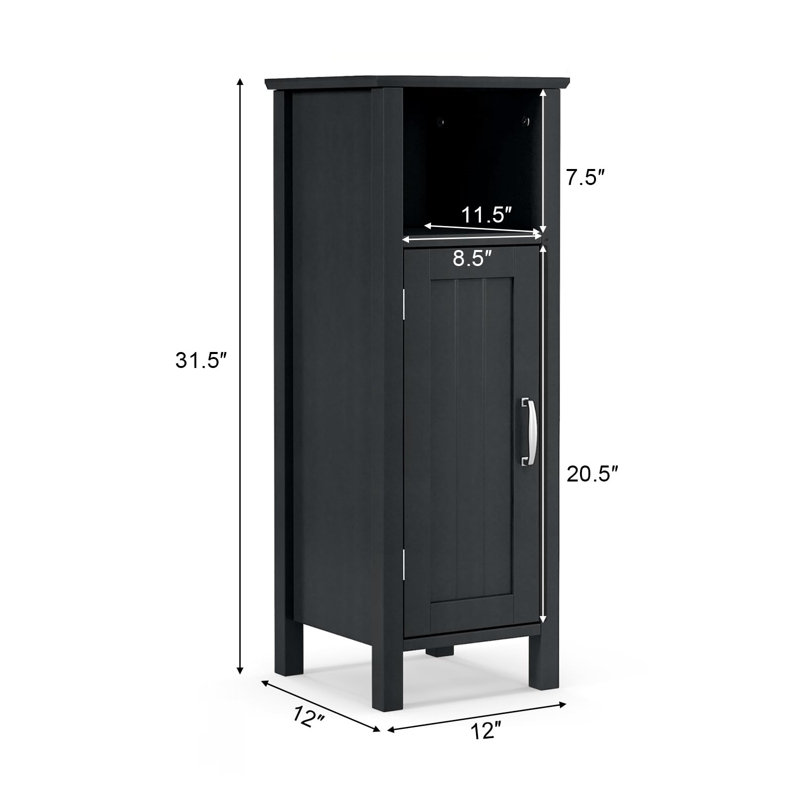 Amany Bathroom Cabinet, Black