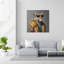 Art mural contemporain argent-129001418