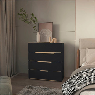 4-Drawer Dresser Wenge And Light Oak