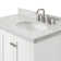 Ariel Cambridge 36 In. Right Offset Vanity With 2 In. Carrara Marble Countertop