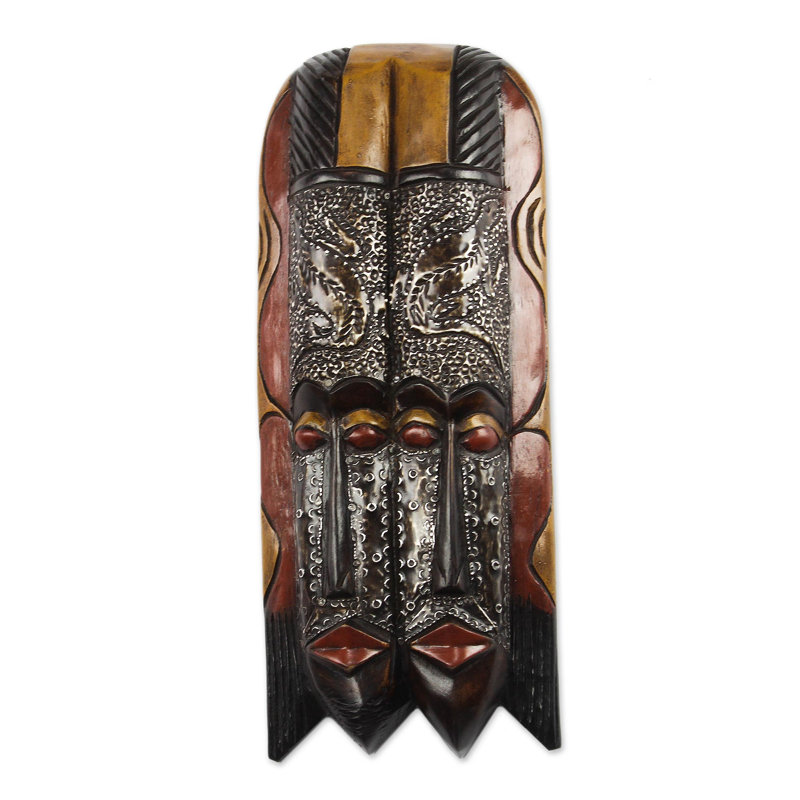 Handmade Boho People Wall Decor on Solid Wood