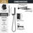 Pressure-balanced Shower System Rainfall Tub And Shower Faucet With Rough-in Valve-113994921