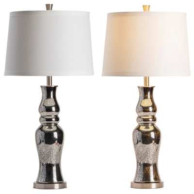 Ensemble de 2 lampes de table en verre