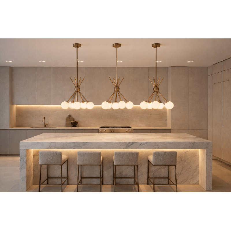 Lustre Spoutnik 6 pouces Tangent 33 pouces