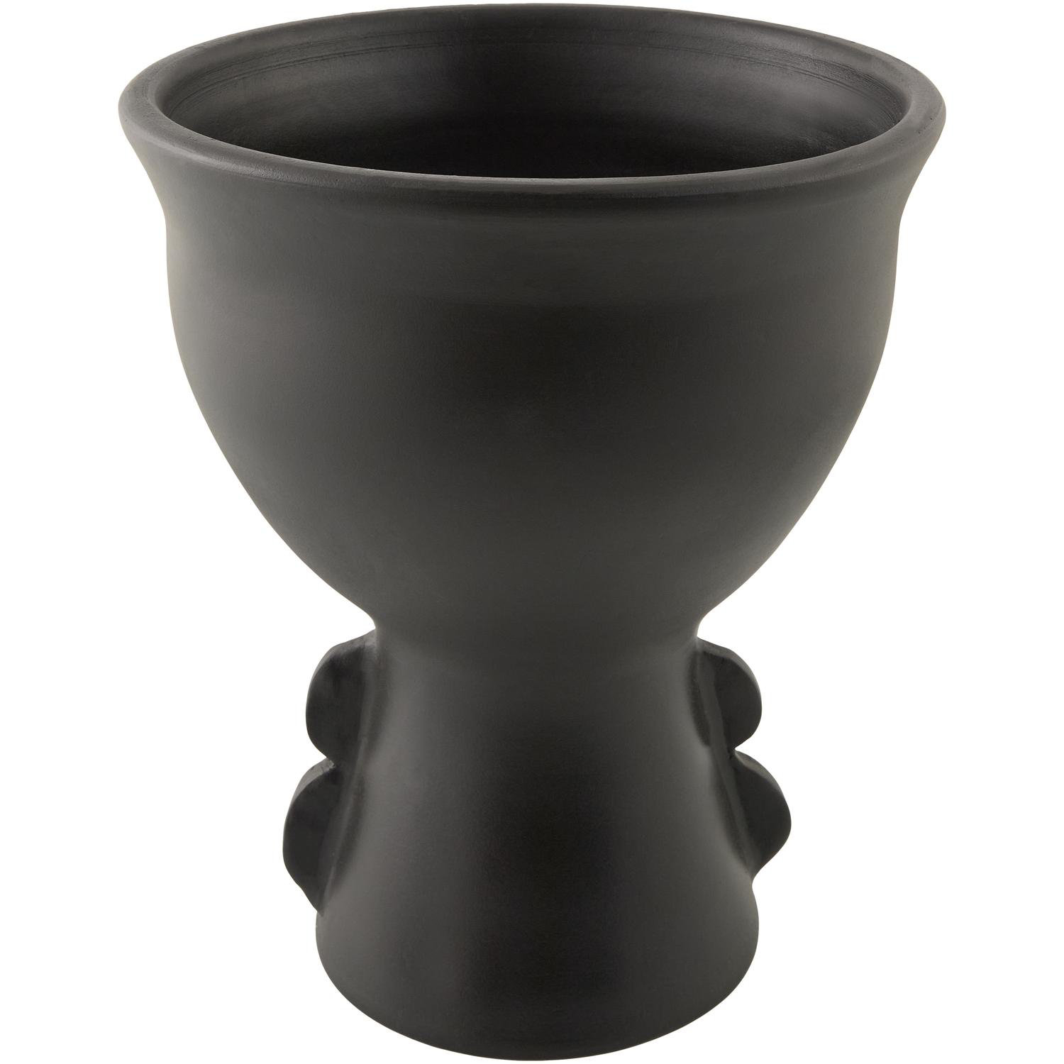 Terracotta Table Vase, Black
