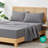 Cooling Fitted Sheet Set With 2 Pillowcases, 3PCS Breathable Sheet Set with Deep Pocket For Hot Sleepers-113028016-113028019