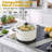 Cook N Home 8 Quart Non Stick Stock Pot with Lid, Large Pots for Cooking Nonstick Soup Pot, Stockpot Induction Cookware - Oven & Dishwasher Safe, Cream