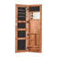 Armoire-penderie pour armoire à bijoux en bois massif avec miroir pleine longueur, 47,5 x 14,3 po, verrouillable au mur avec lumière DEL-118504577